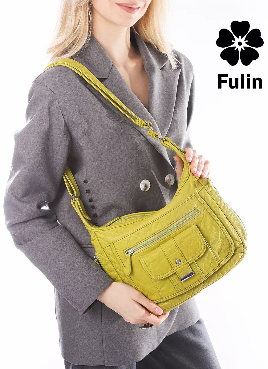 Сумка кросс-боди FULIN экокожа зеленый купить,NaN