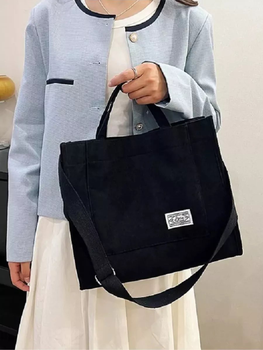Сумка шоппер Molle Bisou хлопок черный купить,NaN
