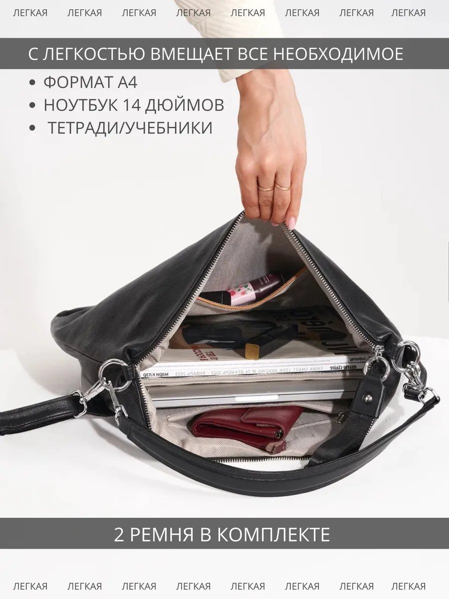 Сумка шоппер ISHER натуральная кожа черный купить,NaN