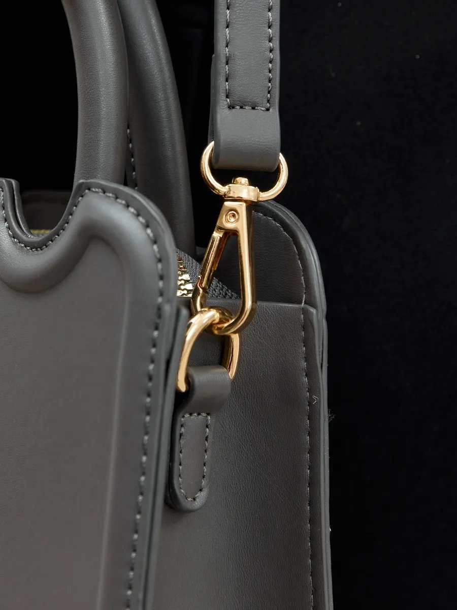 Сумка багет Rare accessories экокожа серый купить,NaN