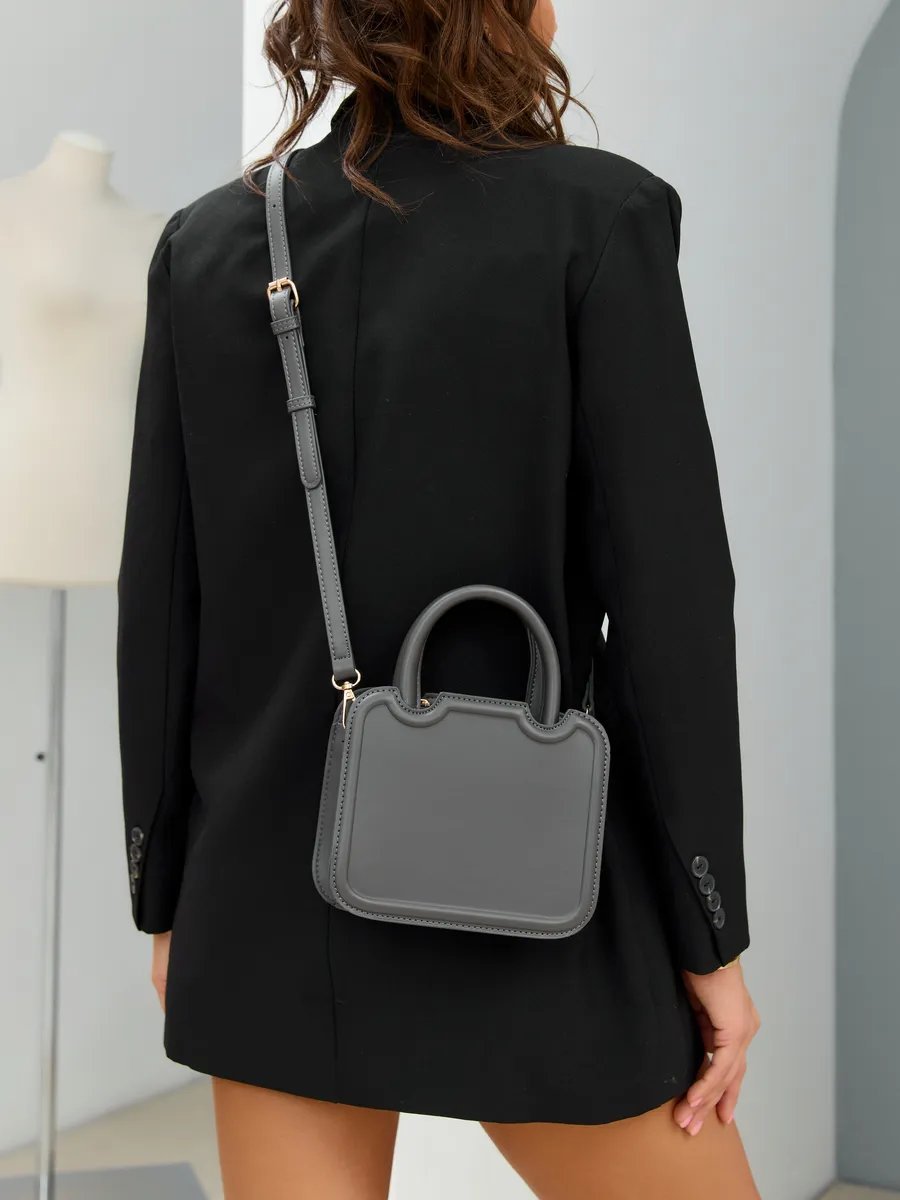 Сумка багет Rare accessories экокожа серый купить,NaN
