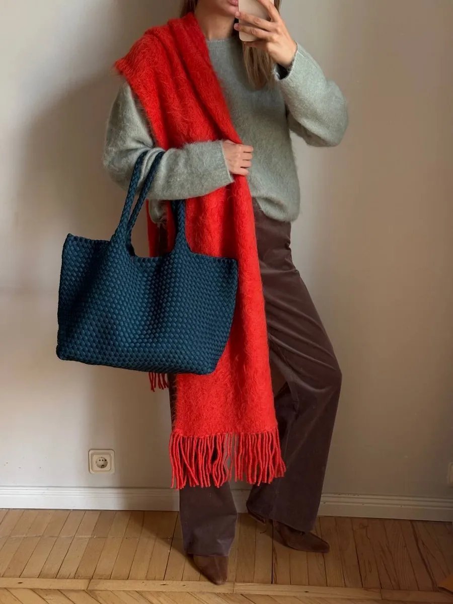 Сумка шоппер WEEKEND AESTHETIC текстиль голубой купить,NaN