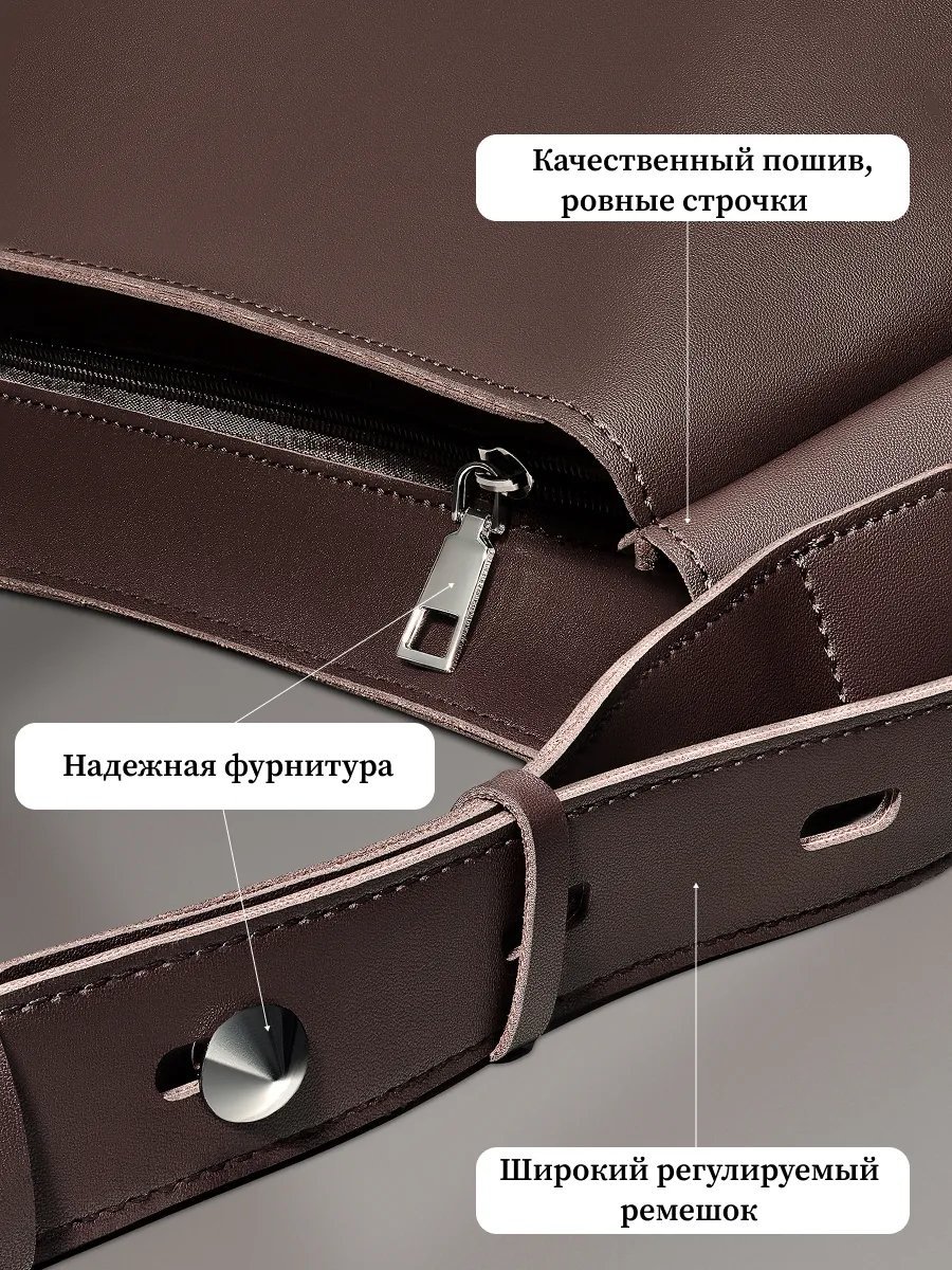 Сумка шоппер JoyCity экокожа коричневый купить,NaN