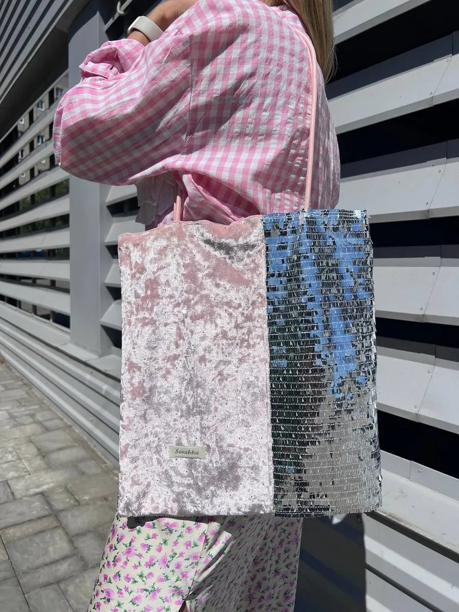 Сумка шоппер Bak&Bag полиэстер серый купить,NaN