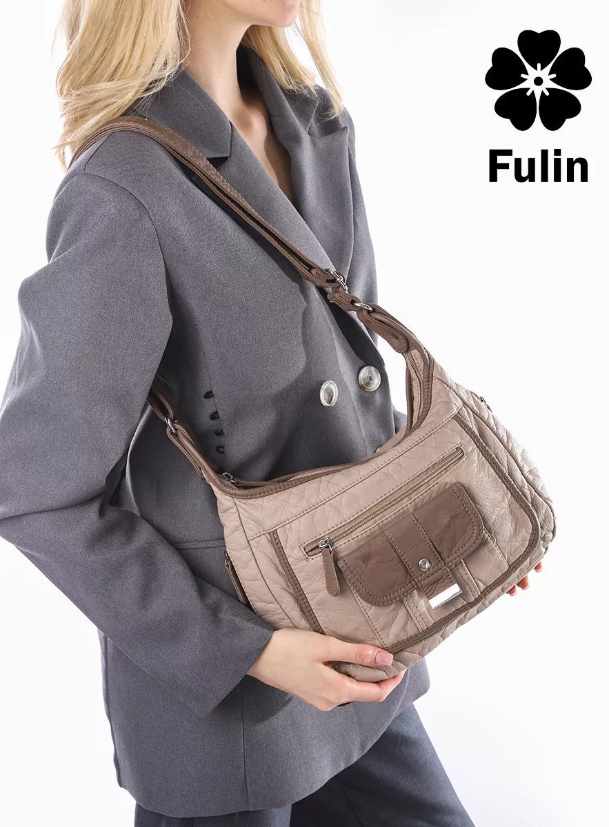 Сумка кросс-боди FULIN экокожа зеленый купить,NaN