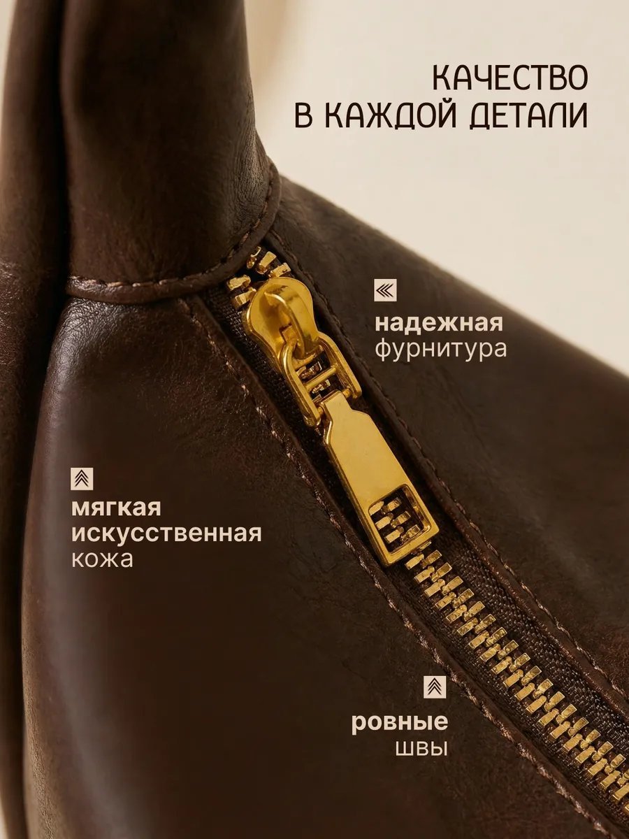 Сумка кросс-боди Morin экокожа коричневый купить,NaN