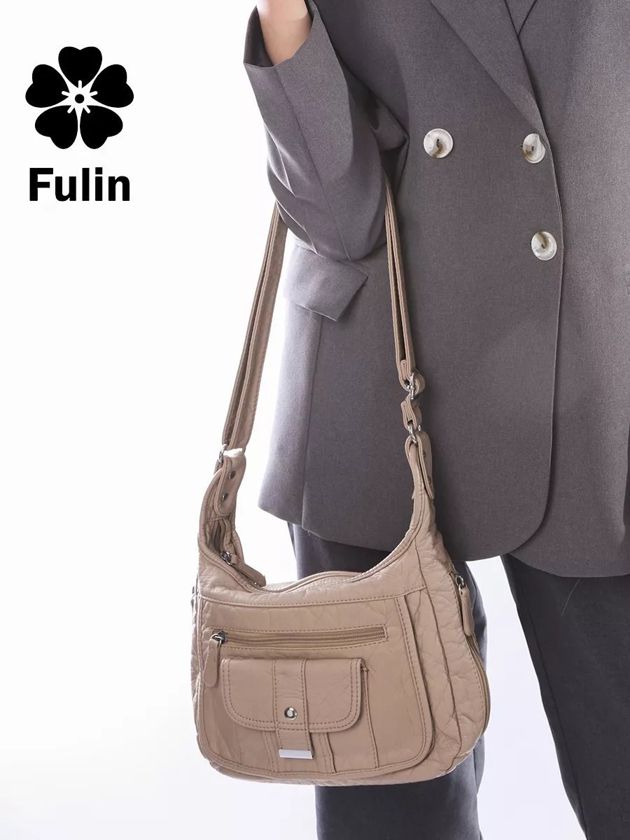 Сумка кросс-боди FULIN экокожа зеленый купить,NaN
