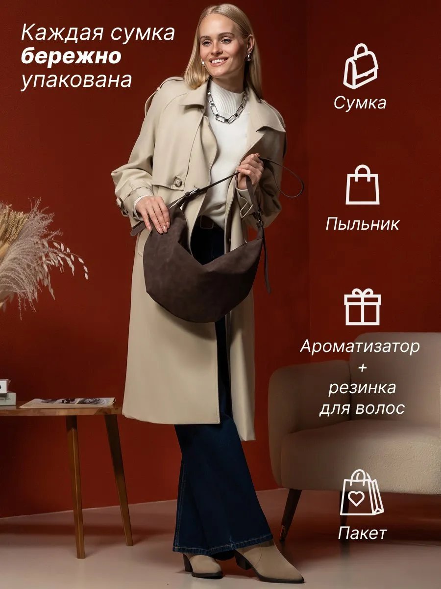 Сумка кросс-боди Bagwelle экокожа коричневый купить,NaN