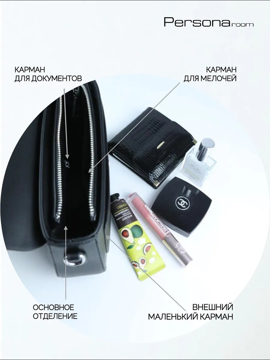 Сумка кросс-боди Personaroom экокожа синий купить,NaN