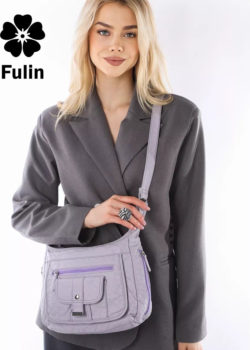 Сумка кросс-боди FULIN экокожа фиолетовый купить,28707