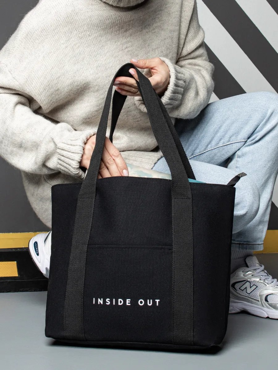 Сумка шоппер Bolso de Senora канвас черный купить,NaN