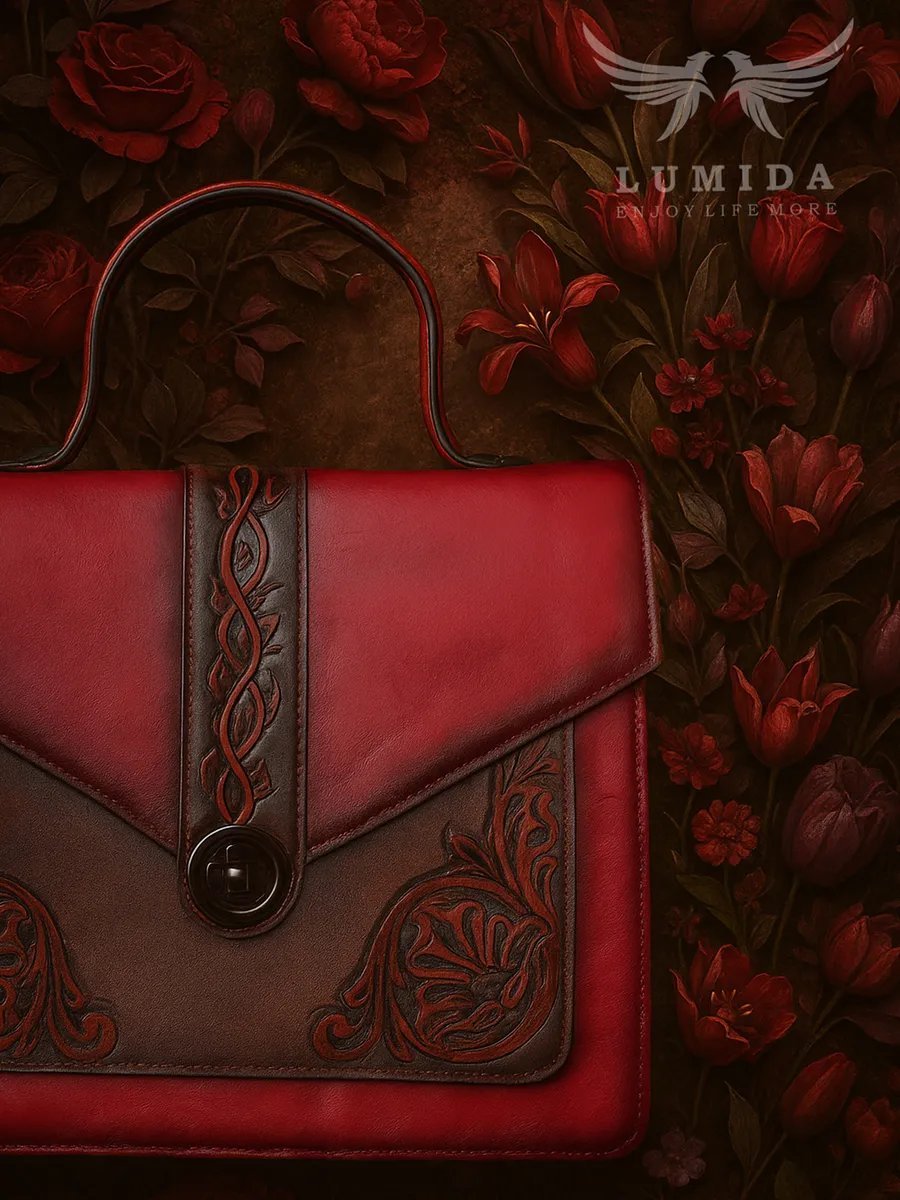 Мини-сумка Lumida натуральная кожа красный купить,NaN