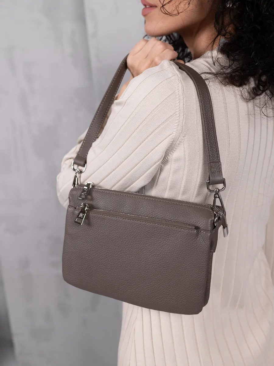 Сумка кросс-боди LIZA FILINNI Bags натуральная кожа коричневый купить,NaN
