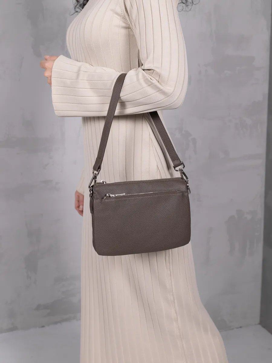 Сумка кросс-боди LIZA FILINNI Bags натуральная кожа коричневый купить,NaN