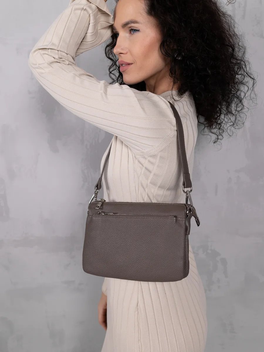 Сумка кросс-боди LIZA FILINNI Bags натуральная кожа коричневый купить,NaN