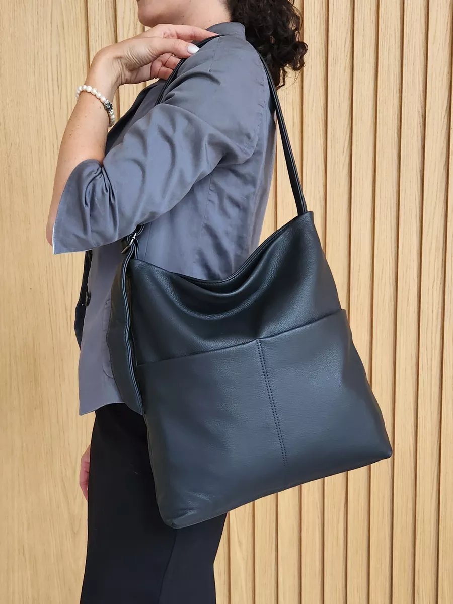 Сумка шоппер FEELBAGS натуральная кожа серый купить,NaN