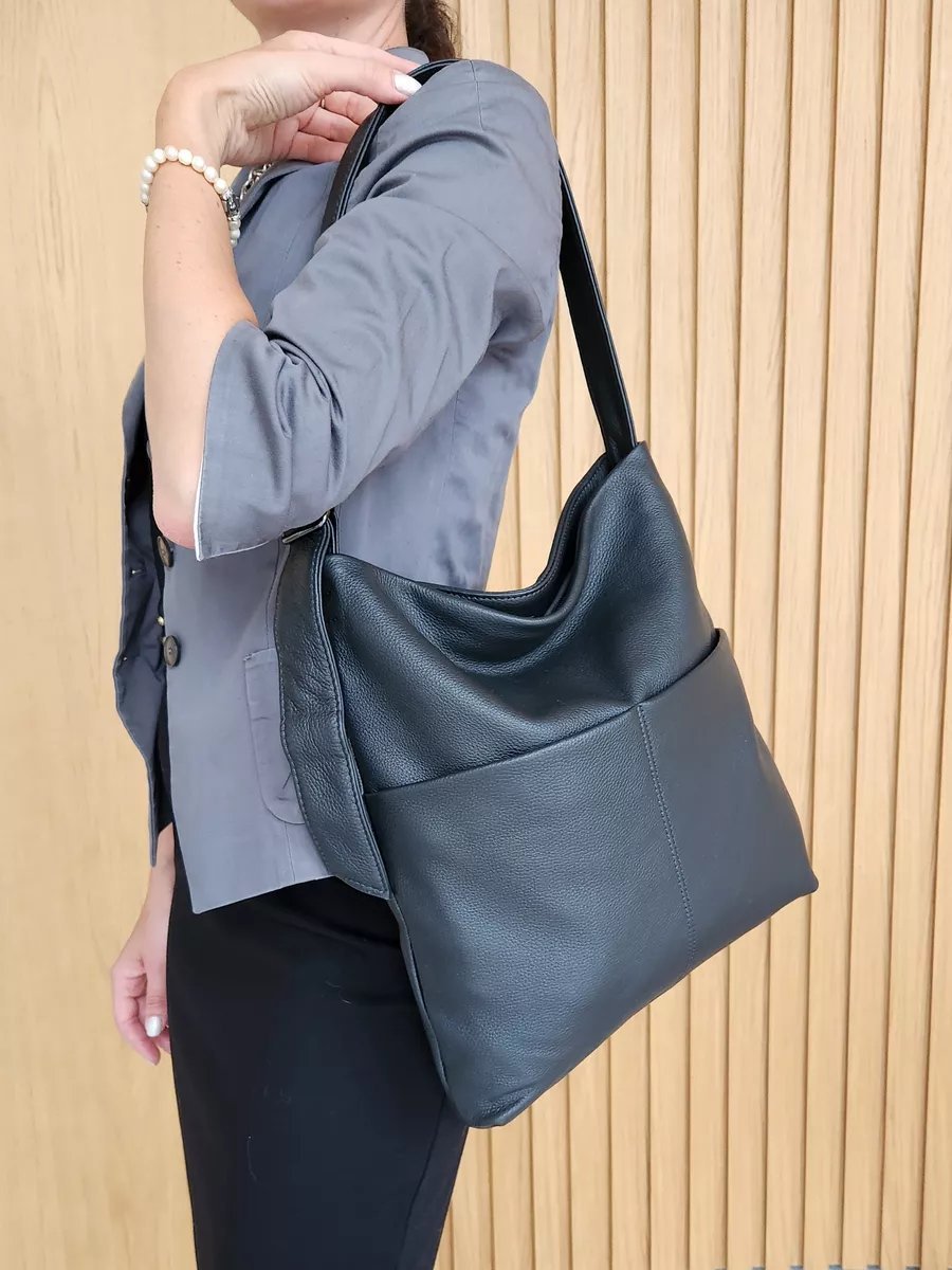 Сумка шоппер FEELBAGS натуральная кожа серый купить,NaN