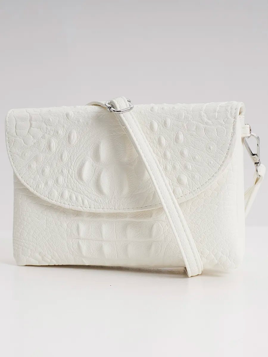 Сумка кросс-боди Bolder Bags экокожа белый купить,NaN