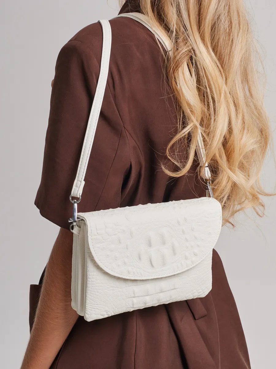 Сумка кросс-боди Bolder Bags экокожа белый купить,NaN