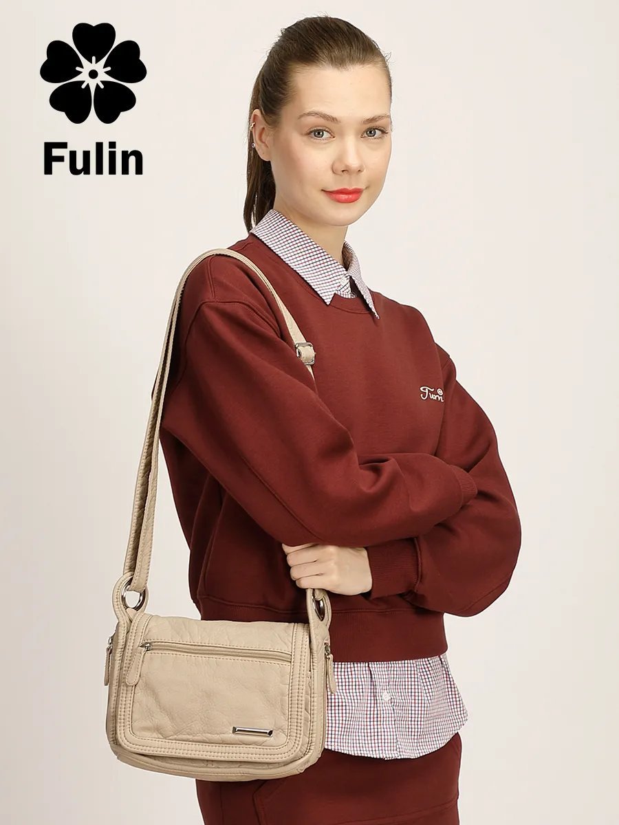 Сумка кросс-боди Fuling экокожа зеленый купить,NaN