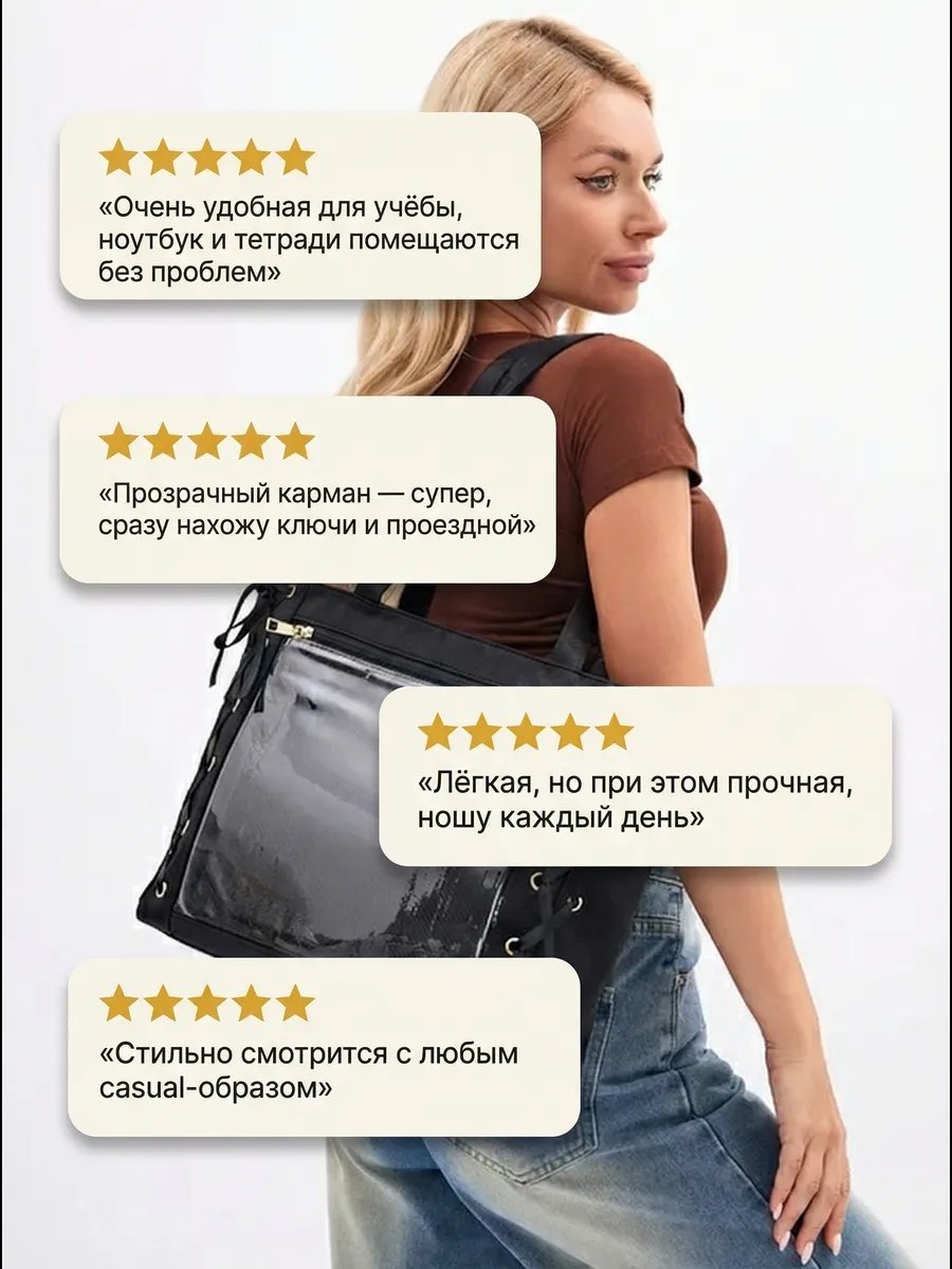 Сумка шоппер Tesodora полиуретан черный купить,NaN