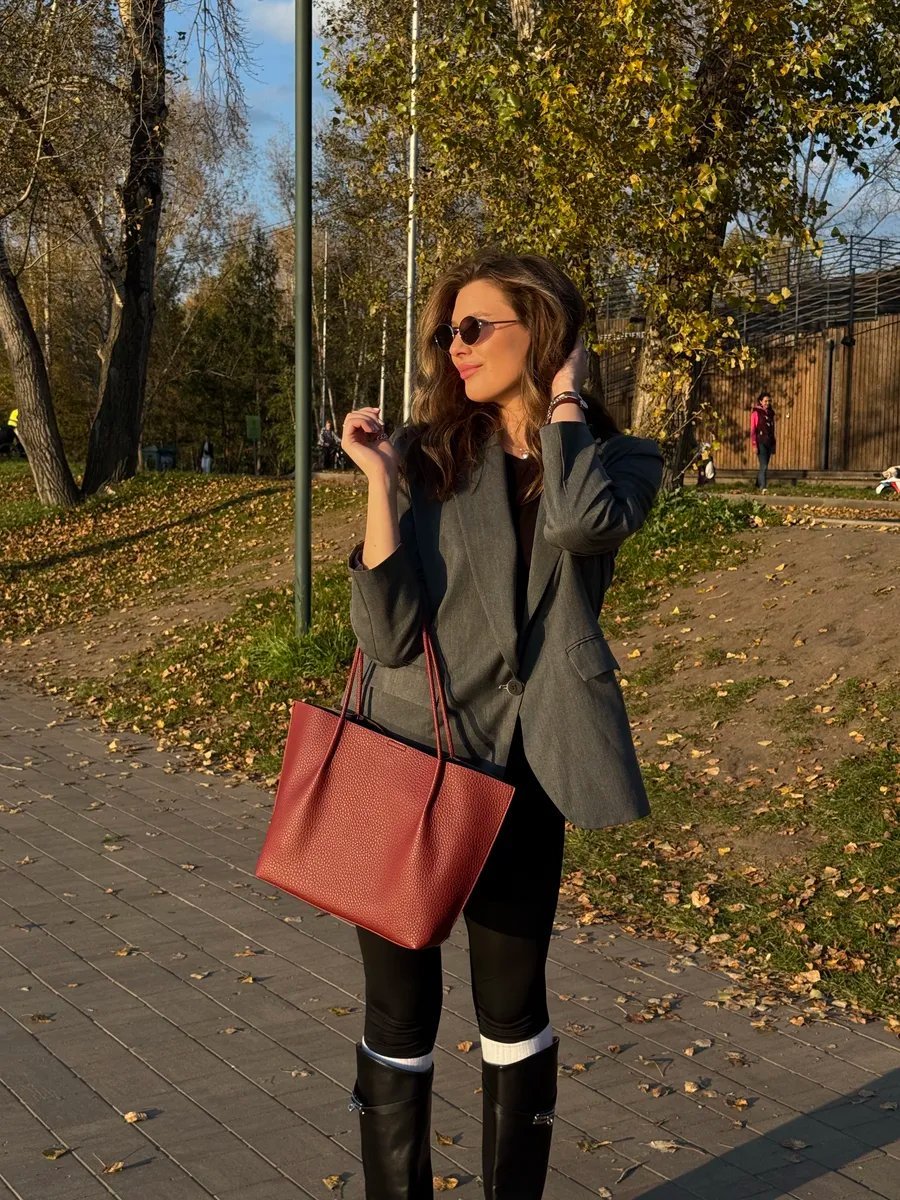 Сумка тоут AlaskaBurn экокожа красный купить,NaN