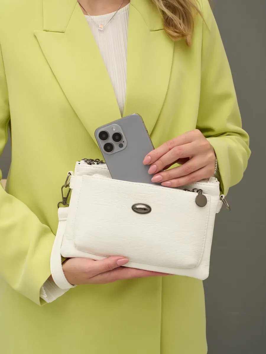 Сумка кросс-боди ToteTrend экокожа белый купить,NaN