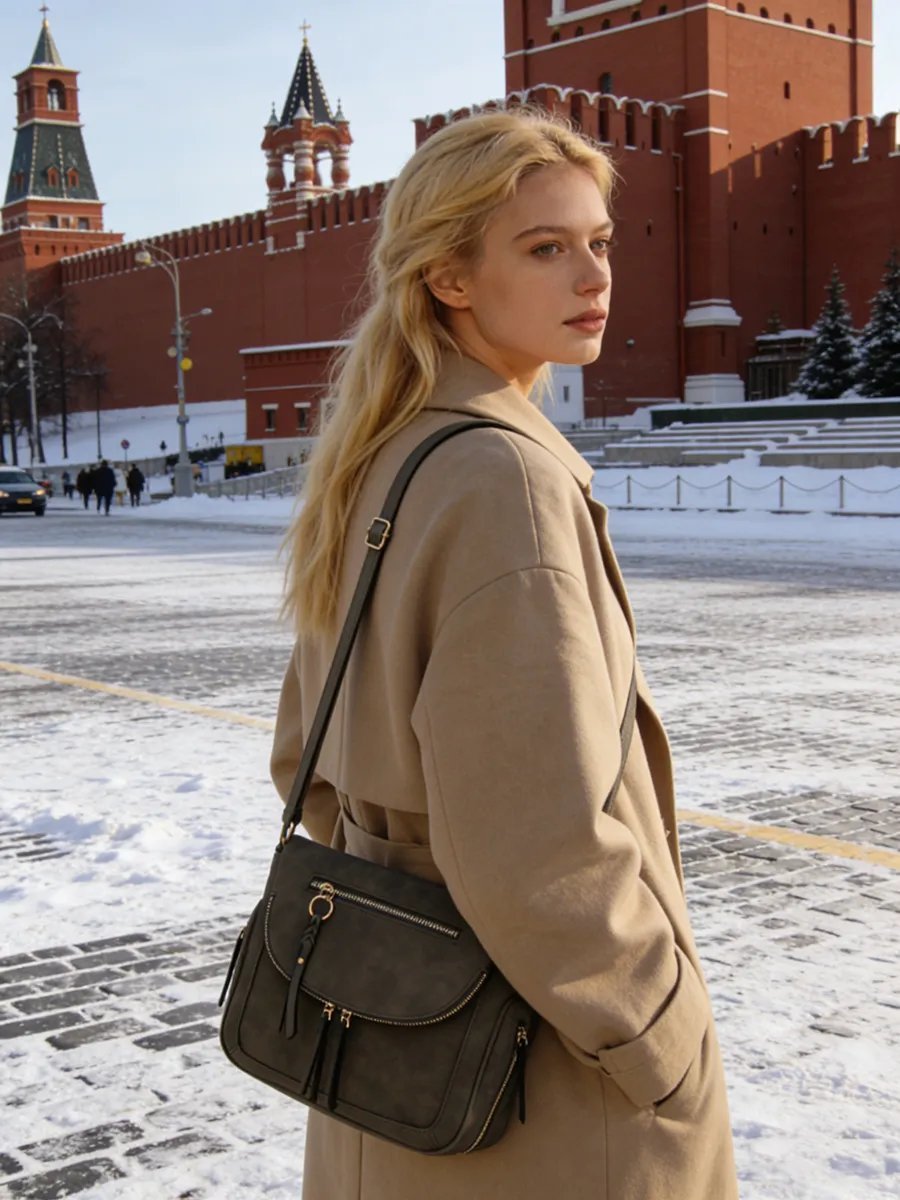 Сумка мессенджер BIANCA RINA нейлон зеленый купить,NaN