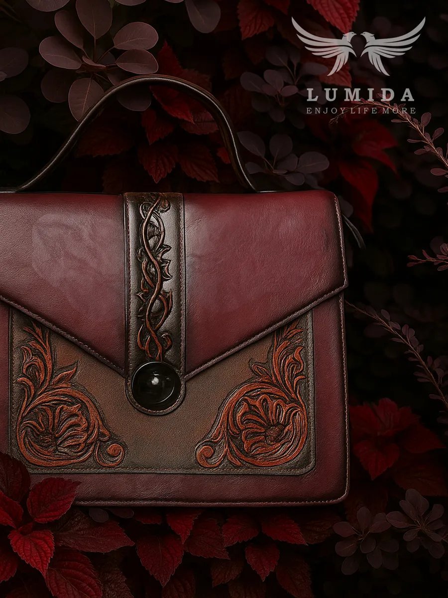 Мини-сумка Lumida натуральная кожа красный купить,NaN
