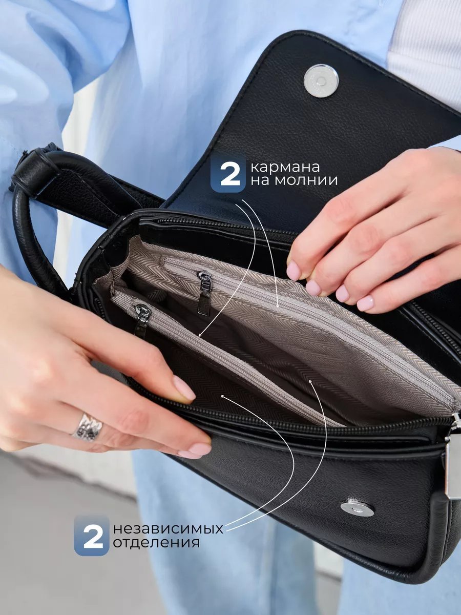 Сумка кросс-боди the bagz экокожа черный купить,NaN