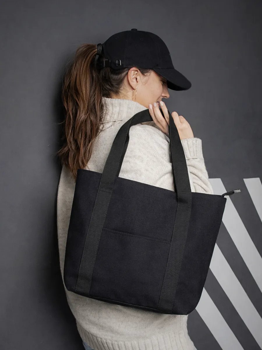 Сумка шоппер Bolso de Senora канвас черный купить,NaN