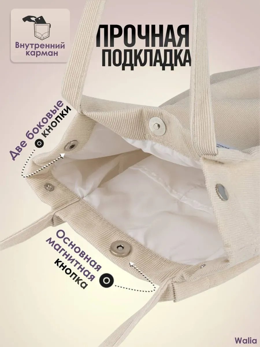 Сумка шоппер вельвет бежевый купить,NaN