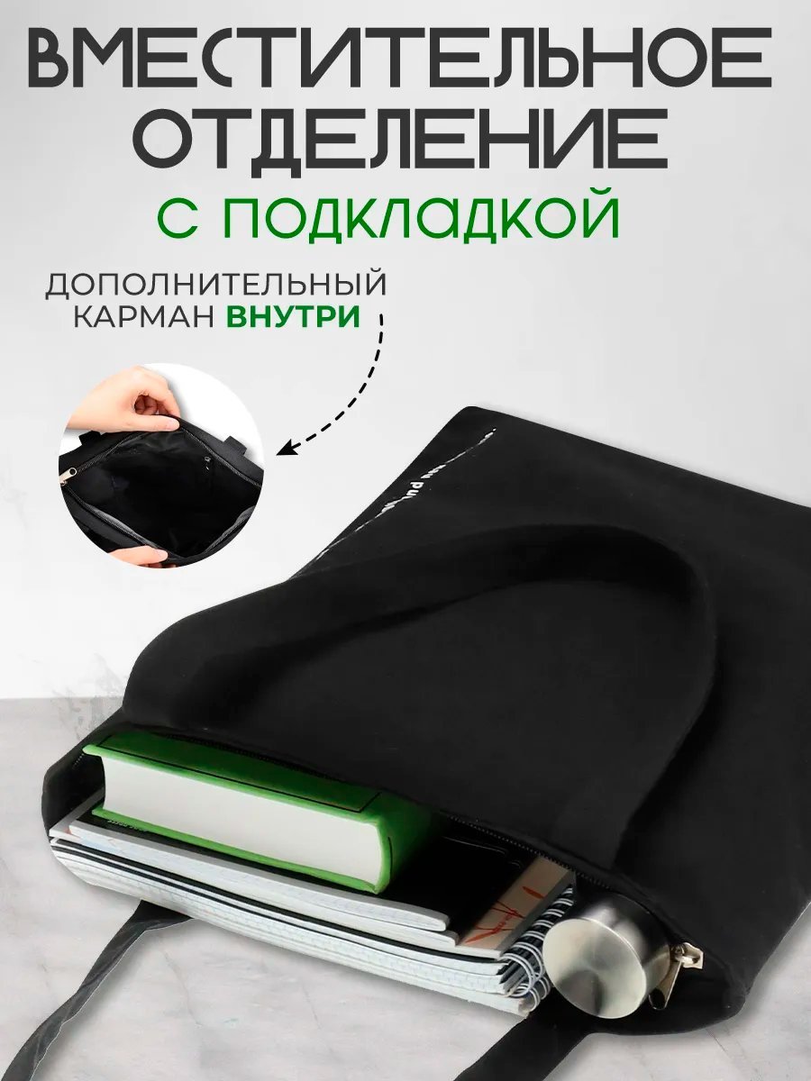 Сумка шоппер PROF PRESS экокожа черный купить,NaN
