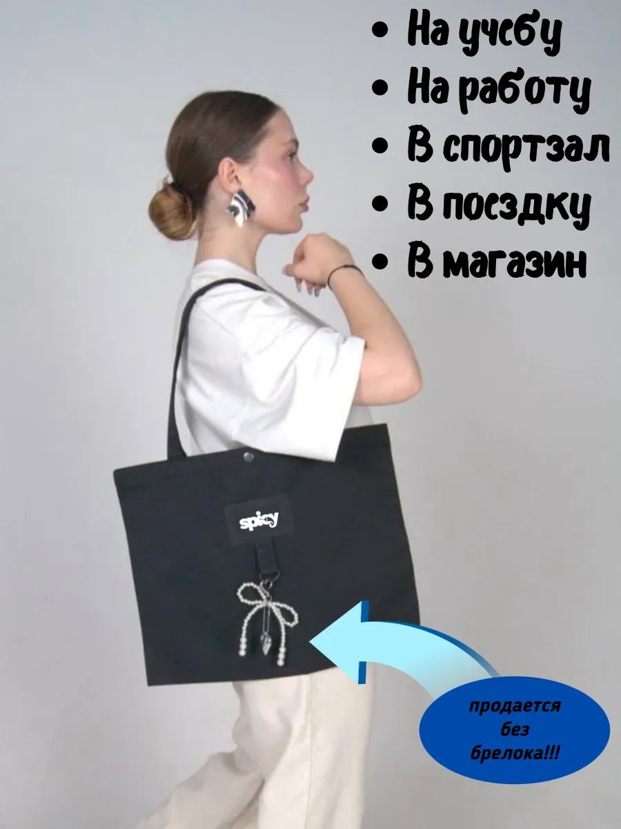Сумка шоппер ShuAr полиэстер черный купить,NaN