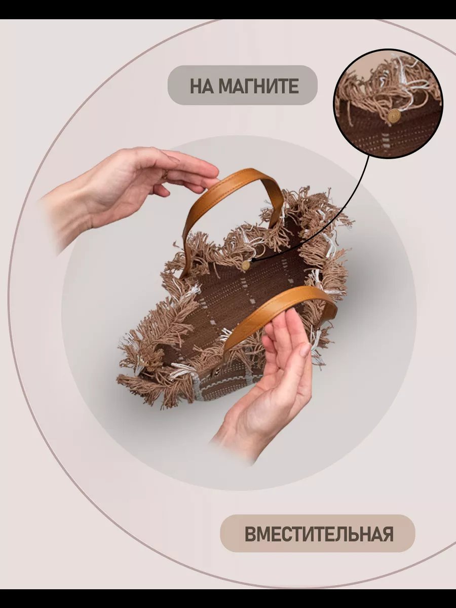 Сумка шоппер хлопок коричневый купить,NaN
