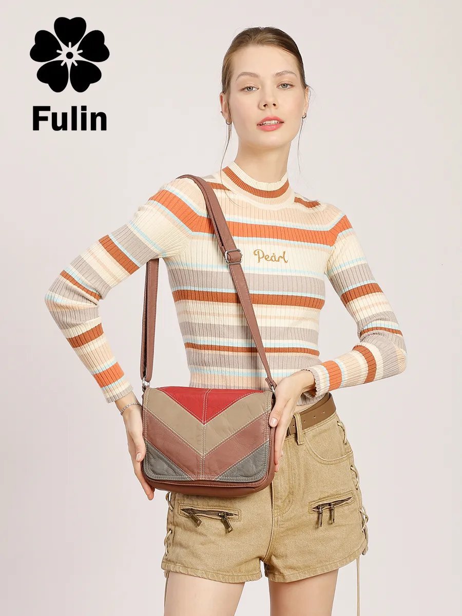 Сумка кросс-боди FULIN экокожа коричневый купить,NaN