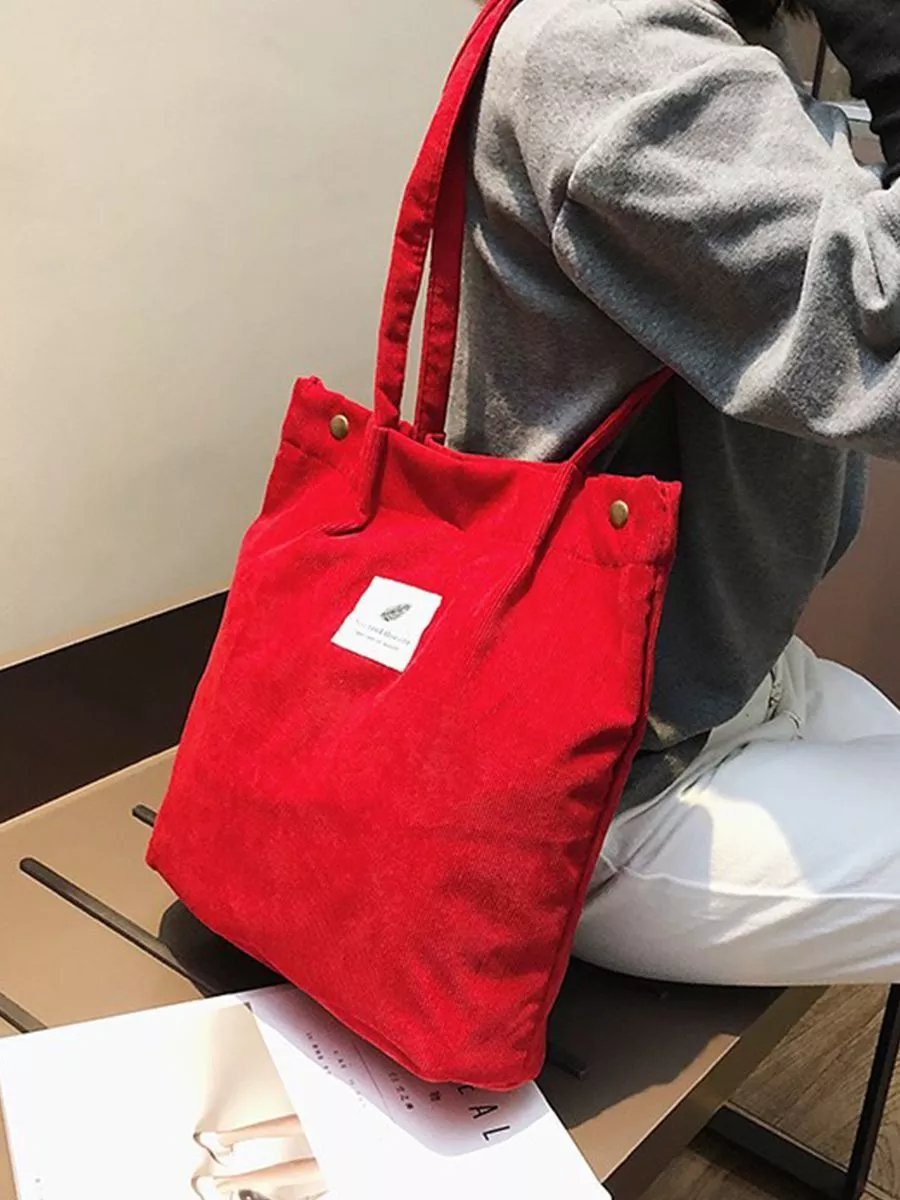 Сумка шоппер LITEBAG хлопок красный купить,NaN