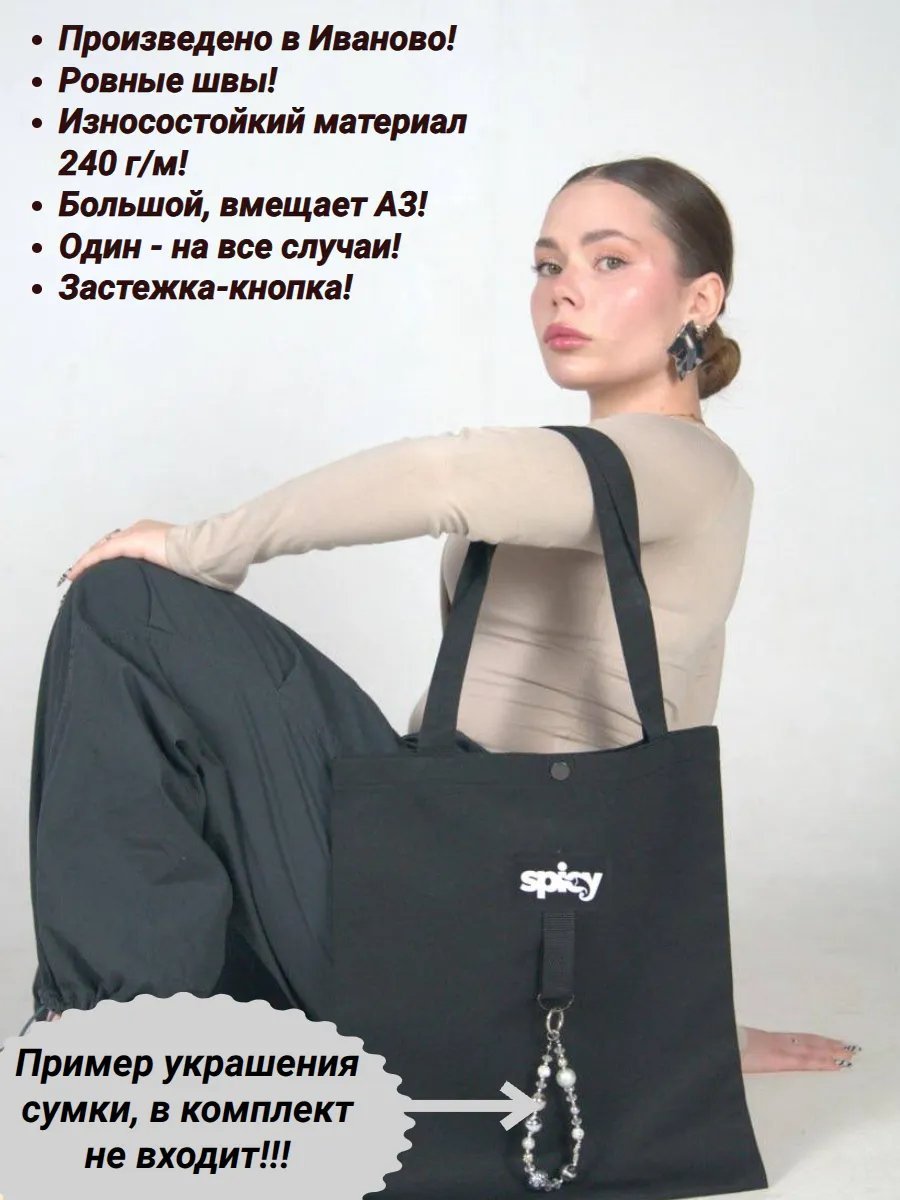 Сумка шоппер ShuAr полиэстер черный купить,NaN