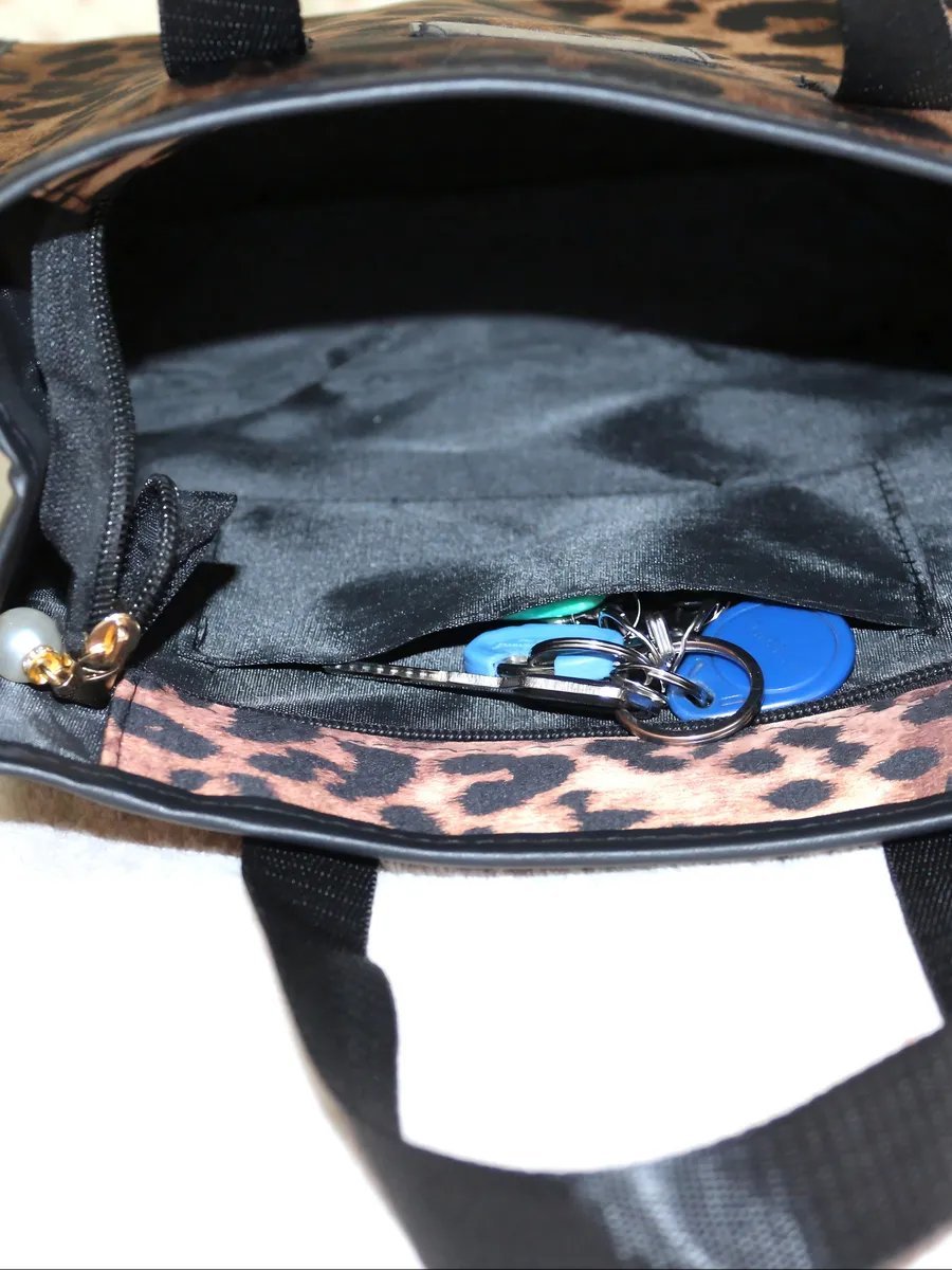 Сумка шоппер Priness's Bags полиэстер коричневый купить,NaN