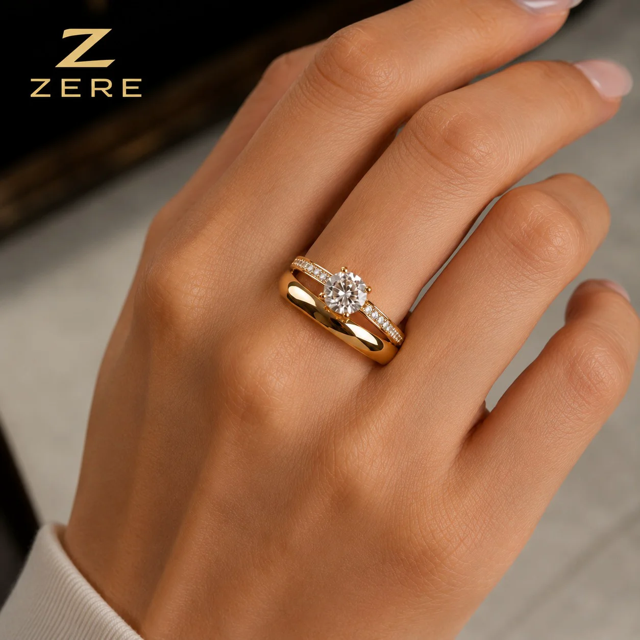 Кольцо Zere ZR270601 жёлтое золото 2гр 18р купить,163000