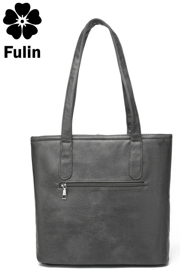 Сумка шоппер FULIN экокожа серый купить,NaN