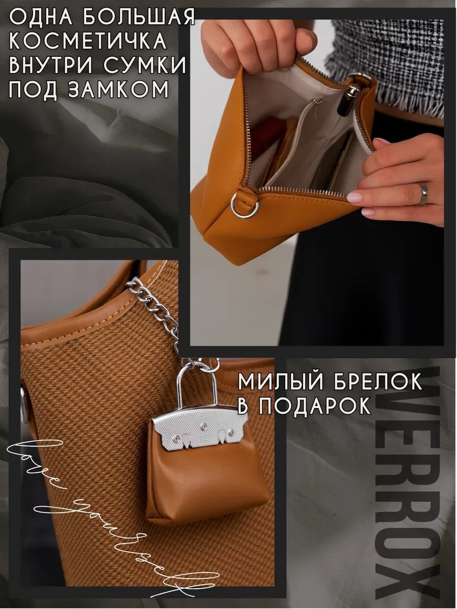 Сумка кросс-боди AlaskaBurn экокожа коричневый купить,NaN