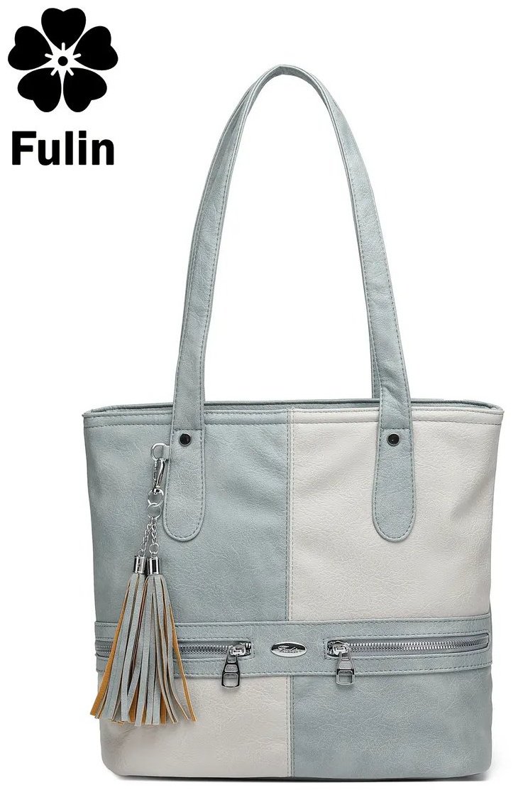 Сумка шоппер FULIN экокожа синий купить,NaN