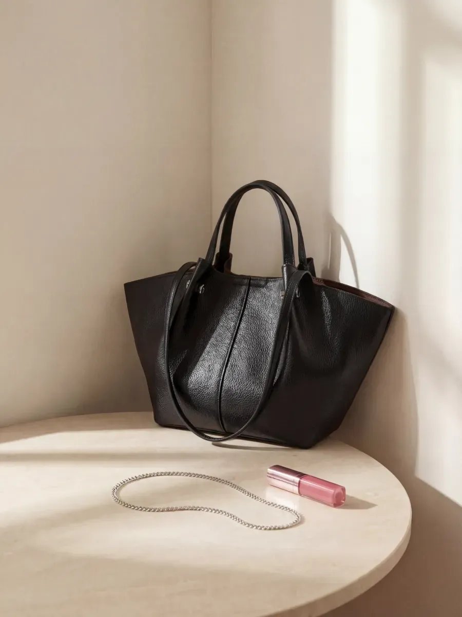 Сумка шоппер PIXI BAGS экокожа черный купить,NaN