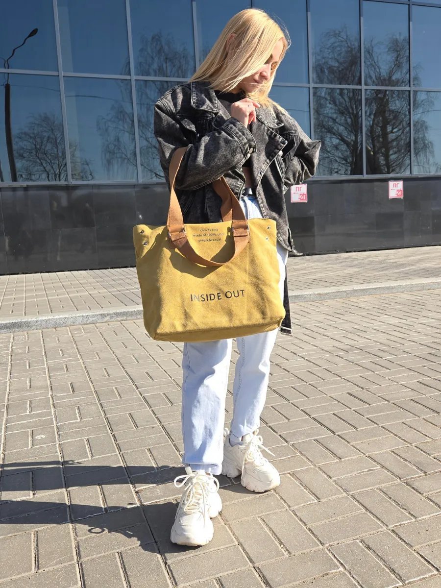 Сумка шоппер хлопок желтый купить,NaN