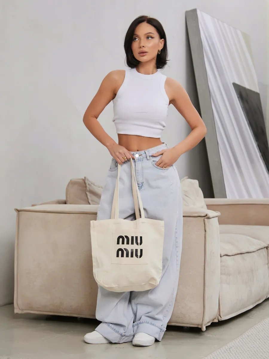 Сумка шоппер My only Brand текстиль бежевый купить,NaN