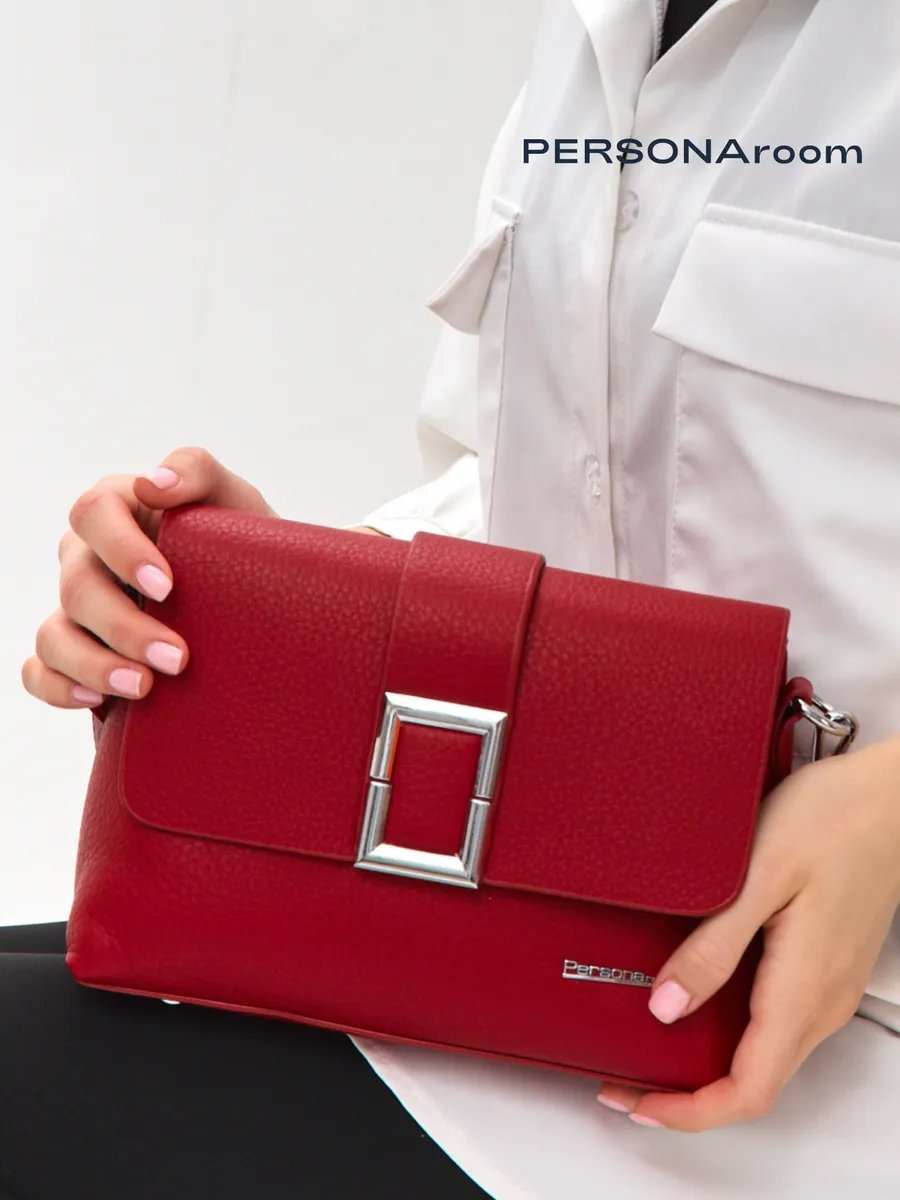 Сумка кросс-боди Personaroom экокожа красный купить,NaN