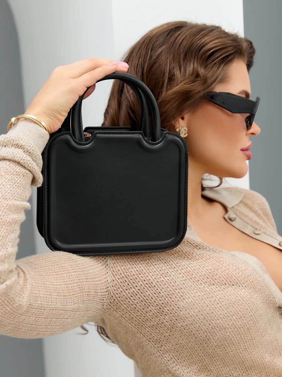 Сумка багет Rare accessories экокожа черный