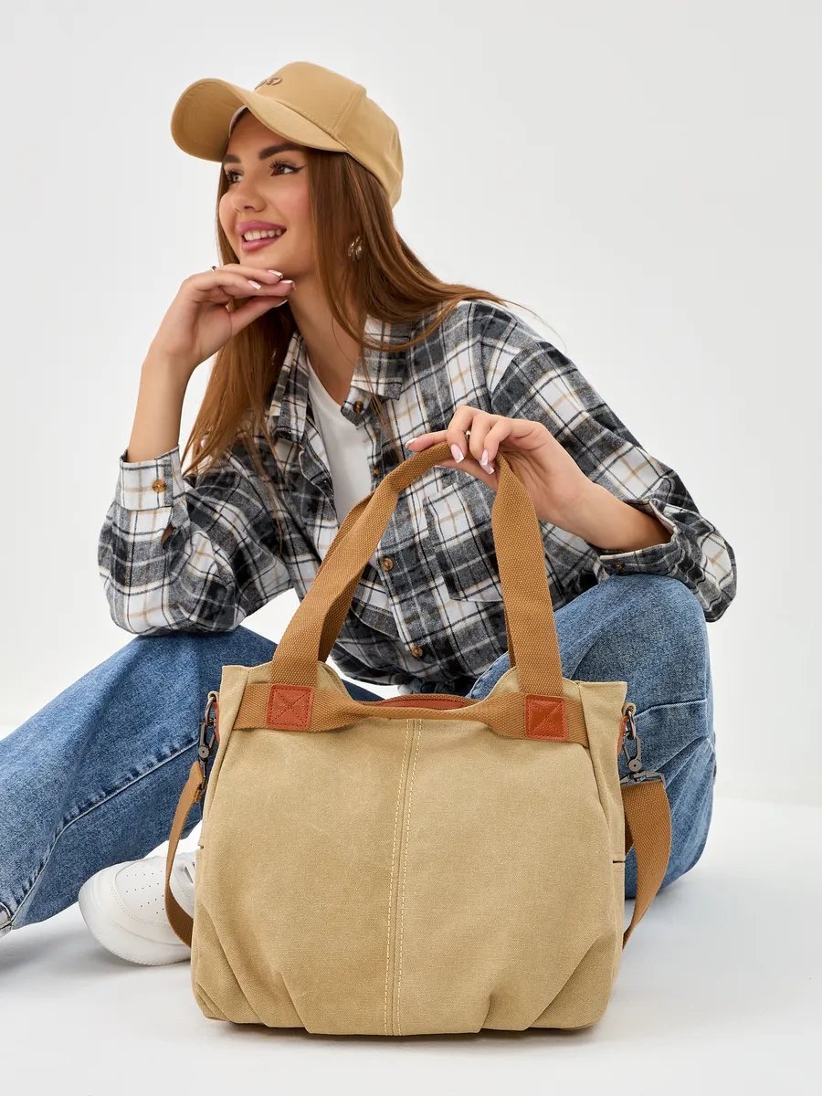Сумка шоппер Bags botiqe хлопок белый
