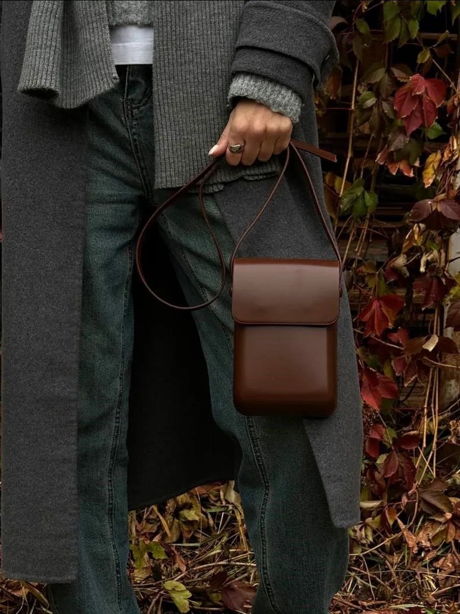 Сумка багет HYPEBAZAAR экокожа коричневый